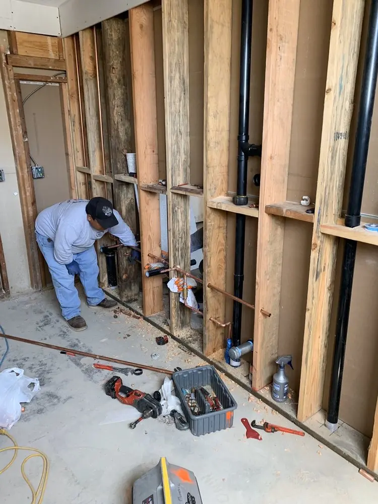 Commercial rough-in plumbing for Water Heater Replacement in Fairlawn at Daytona Beach